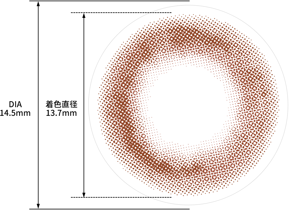 レンズデザイン DIA14.5mm 着色直径13.7mm